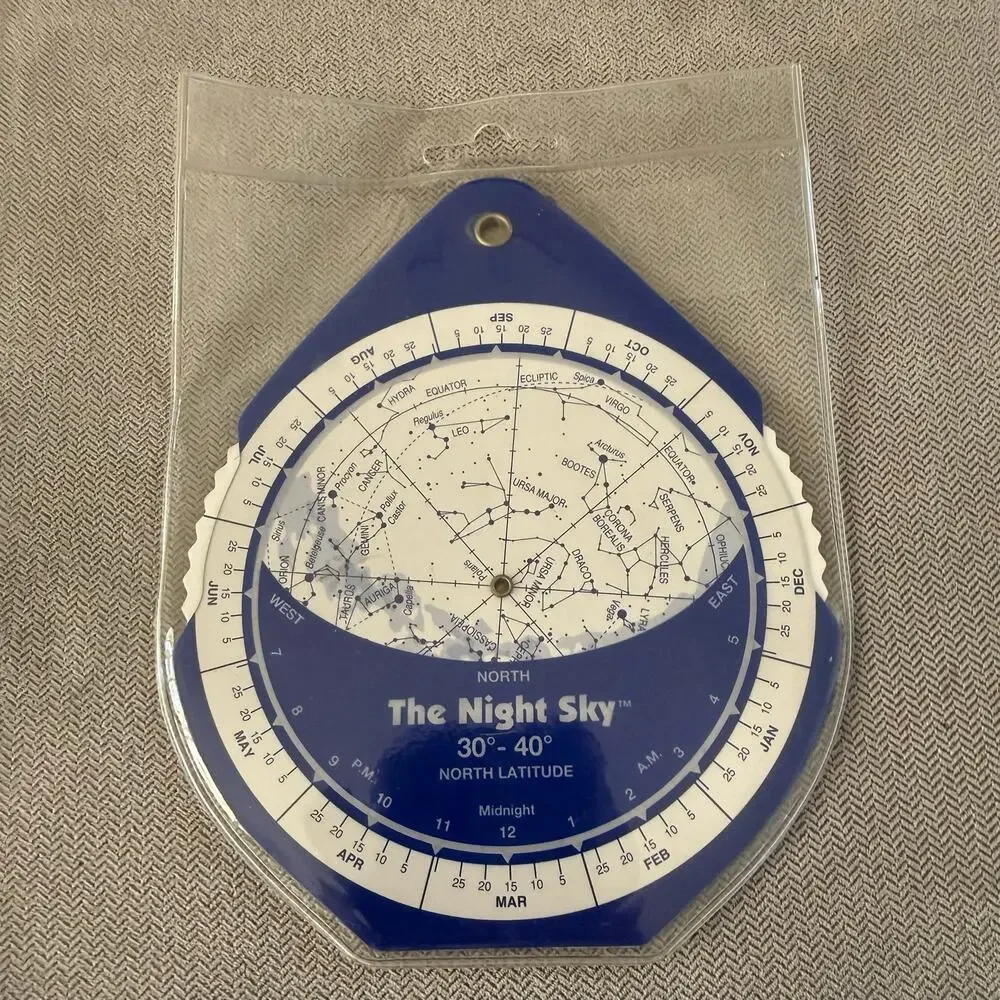 The Night Sky Mini Starfinder 30°-40° North Latitude Planisphere Star Chart